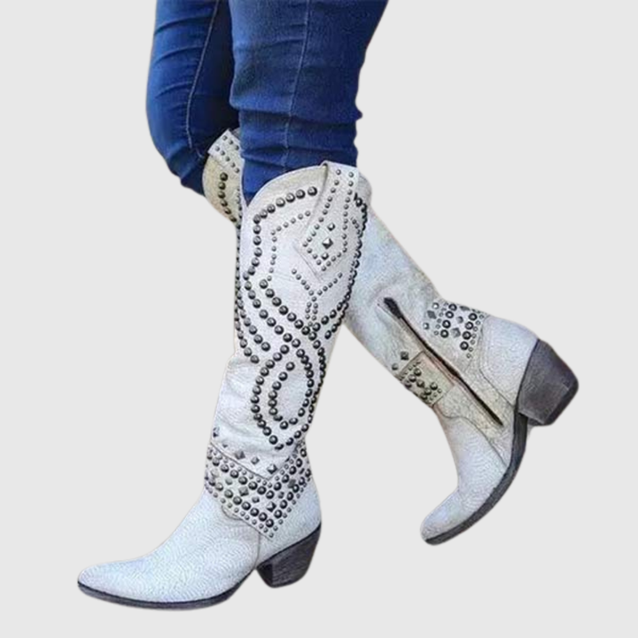 SELIORA | WESTERN KNEE-HIGH BOOTS