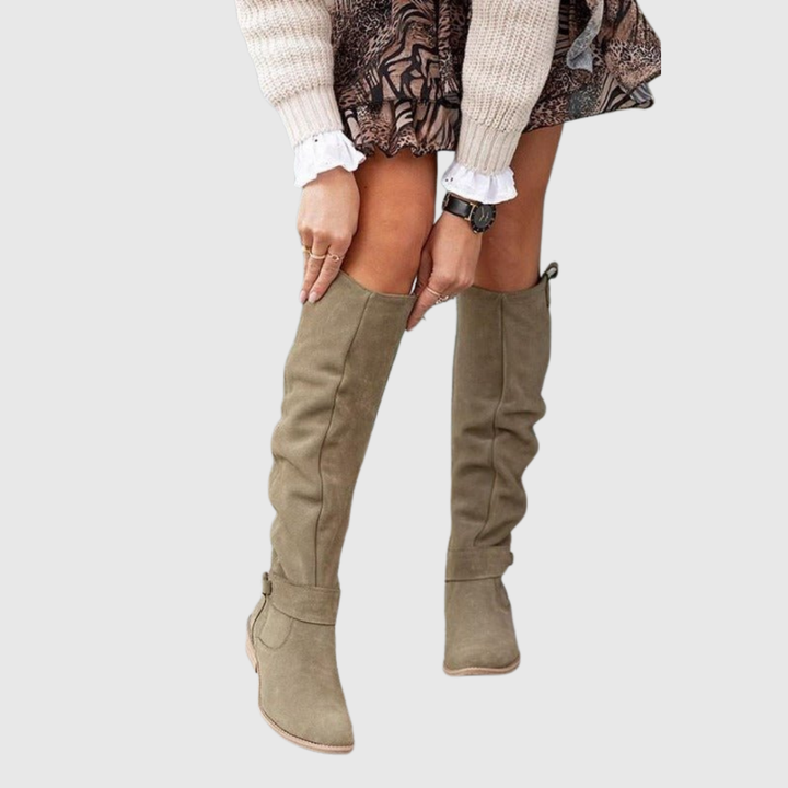 NORIEL | ELEGANT KNEE-HIGH LEATHER BOOTS