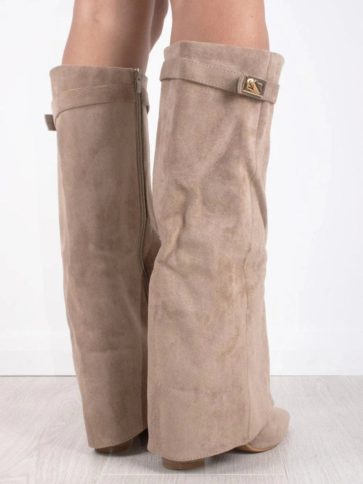 HARRIET | WOMEN'S LEATHER THIGH-HIGH BOOTS WITH BUCKLE