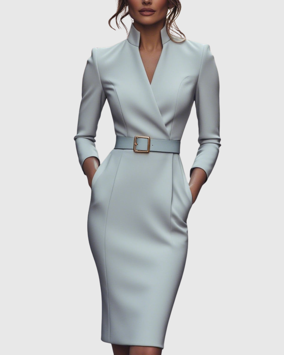 CLARIBEL | REFINED MIDI DRESS
