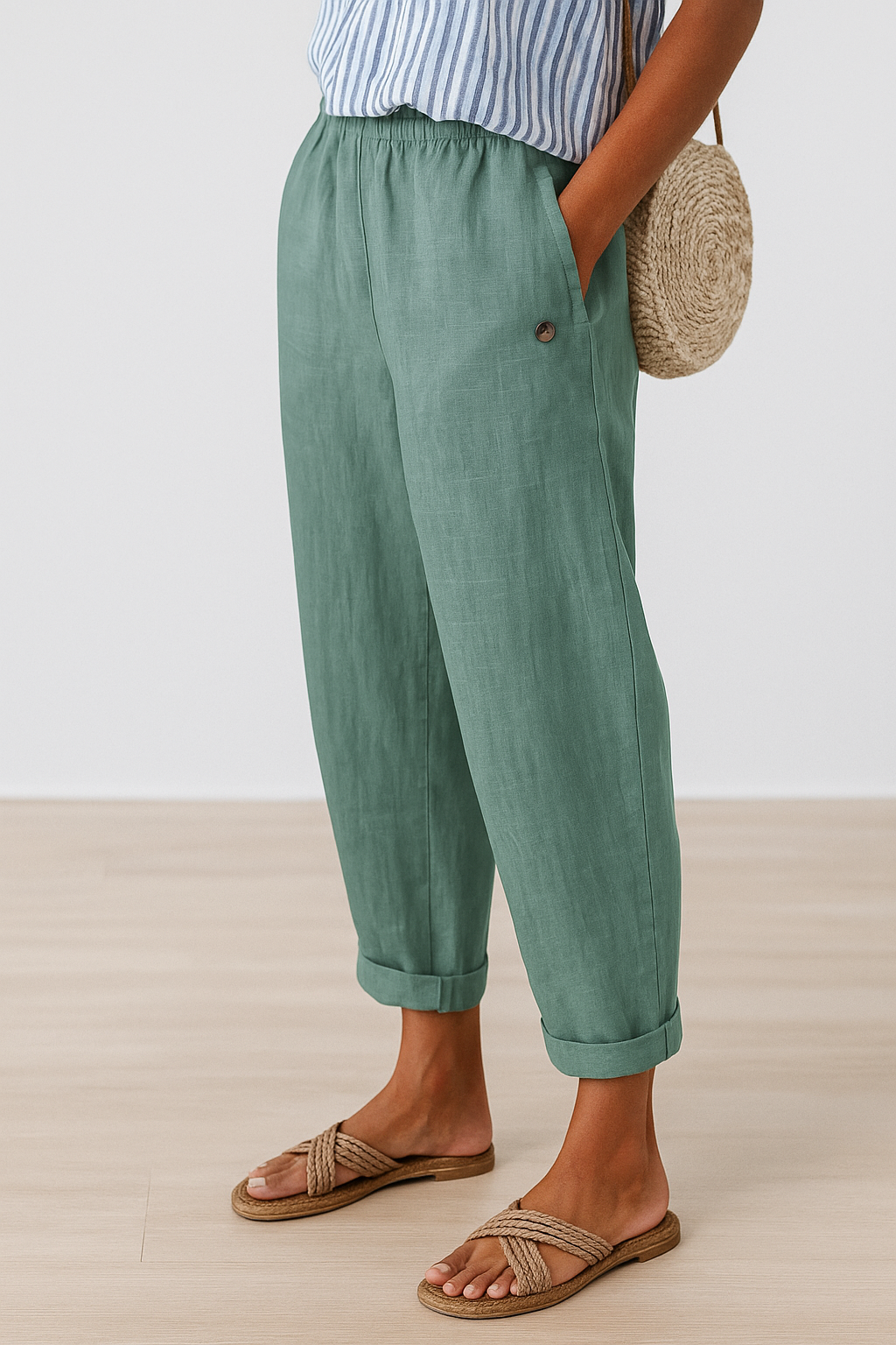NORAYA | STYLISH PANTS WITH SIDE POCKETS