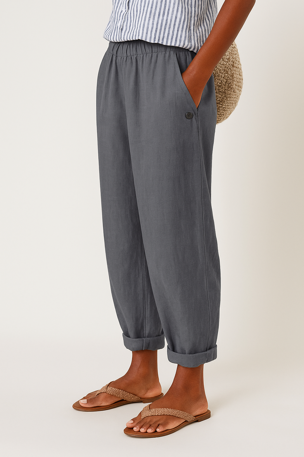 NORAYA | STYLISH PANTS WITH SIDE POCKETS