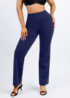 Larisa - High Waist Built-in Shaping Mesh Broek Met Rechte Pijp