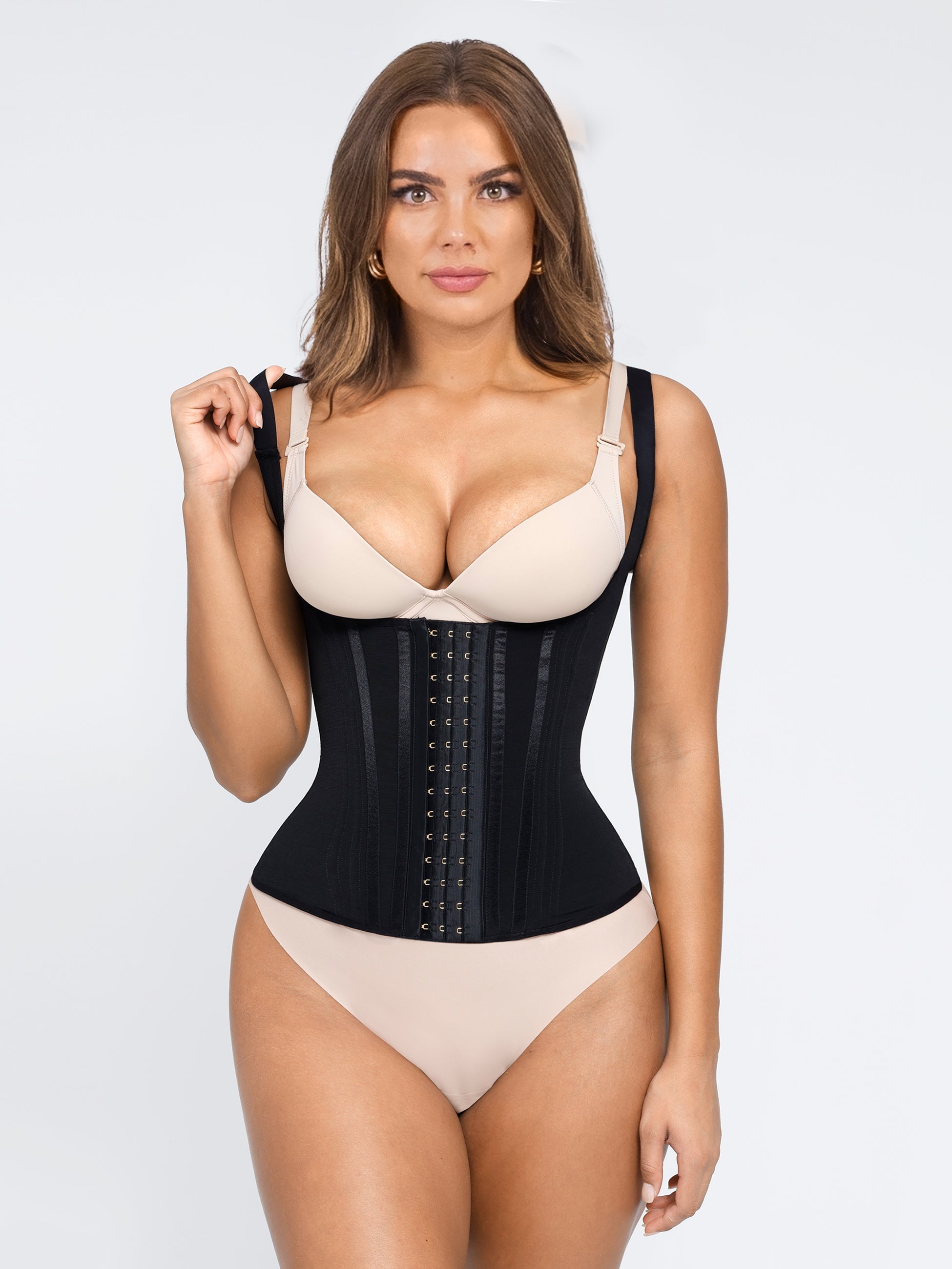 Gabriella - 15 Steel Bone U-vormige Borstondersteuning Taille Trainer Vest