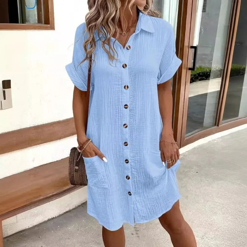 Aleana   | Elegant Shirt Dress