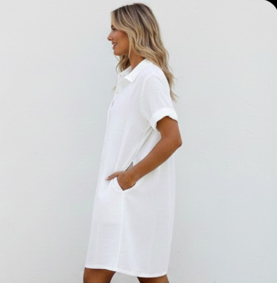 Aleana Elegant Shirt Dress