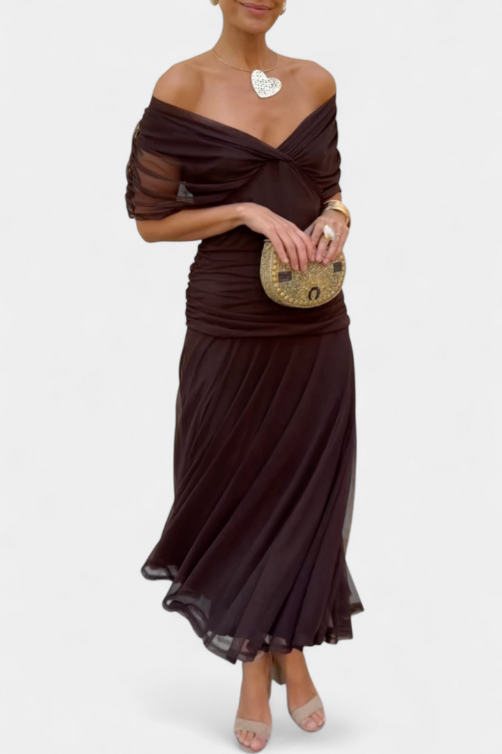 Alondra™ Long Floral Dress with V-Neck