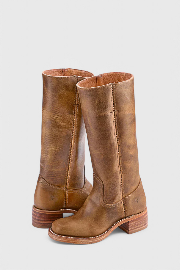 PIPPA | WOMEN'S LEATHER KNEE-HIGH BOOTS WITH HEELS