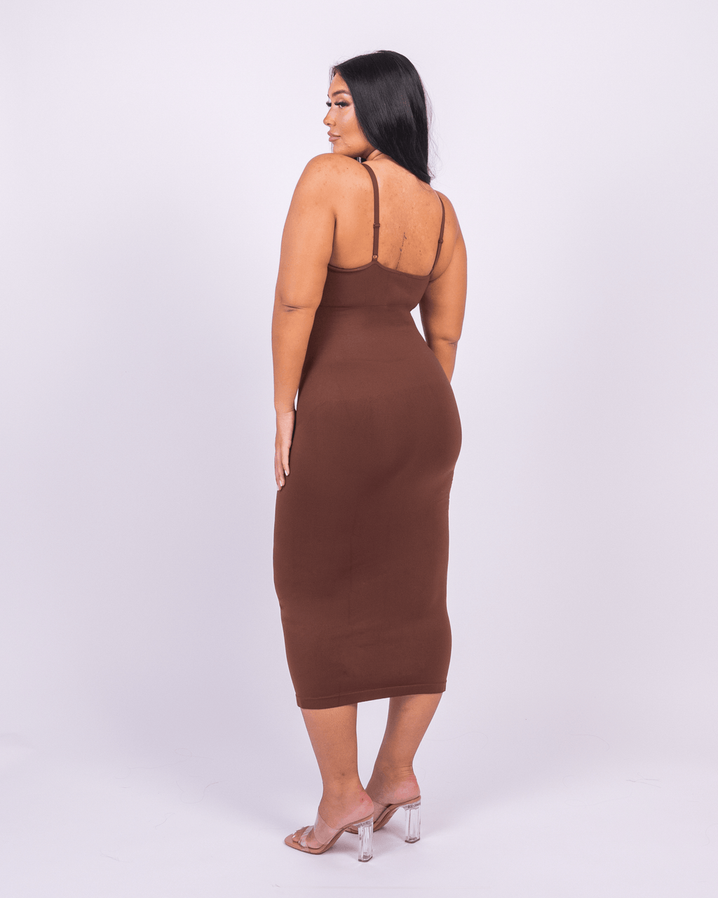 Azura - Shaper Maxi Jurk V-Hals En Spaghetti Schouderbandjes