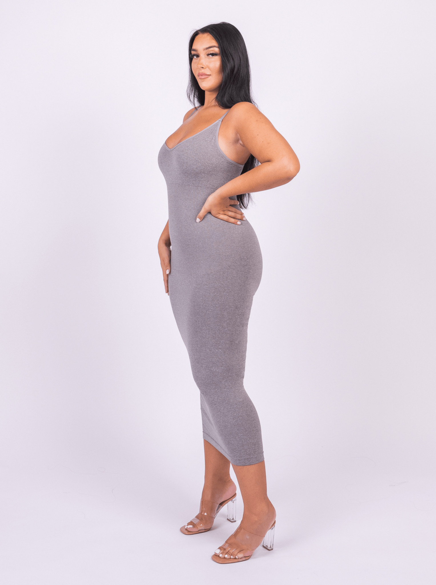 Azura - Shaper Maxi Jurk V-Hals En Spaghetti Schouderbandjes