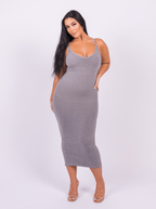 Azura - Shaper Maxi Jurk V-Hals En Spaghetti Schouderbandjes