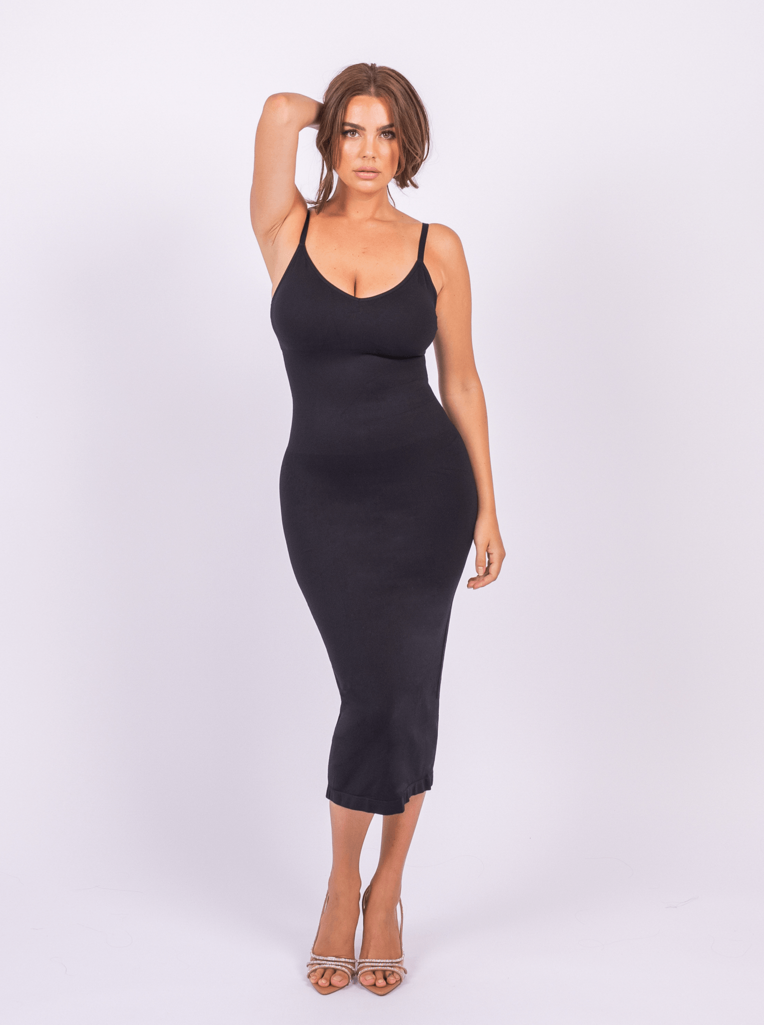 Azura - Shaper Maxi Jurk V-Hals En Spaghetti Schouderbandjes
