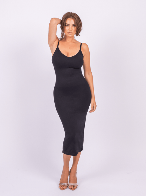 Azura - Shaper Maxi Jurk V-Hals En Spaghetti Schouderbandjes