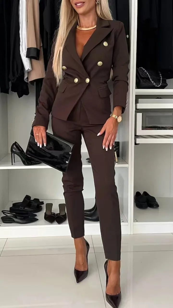 ELENORE | DOUBLE-BREASTED BLAZER SUIT