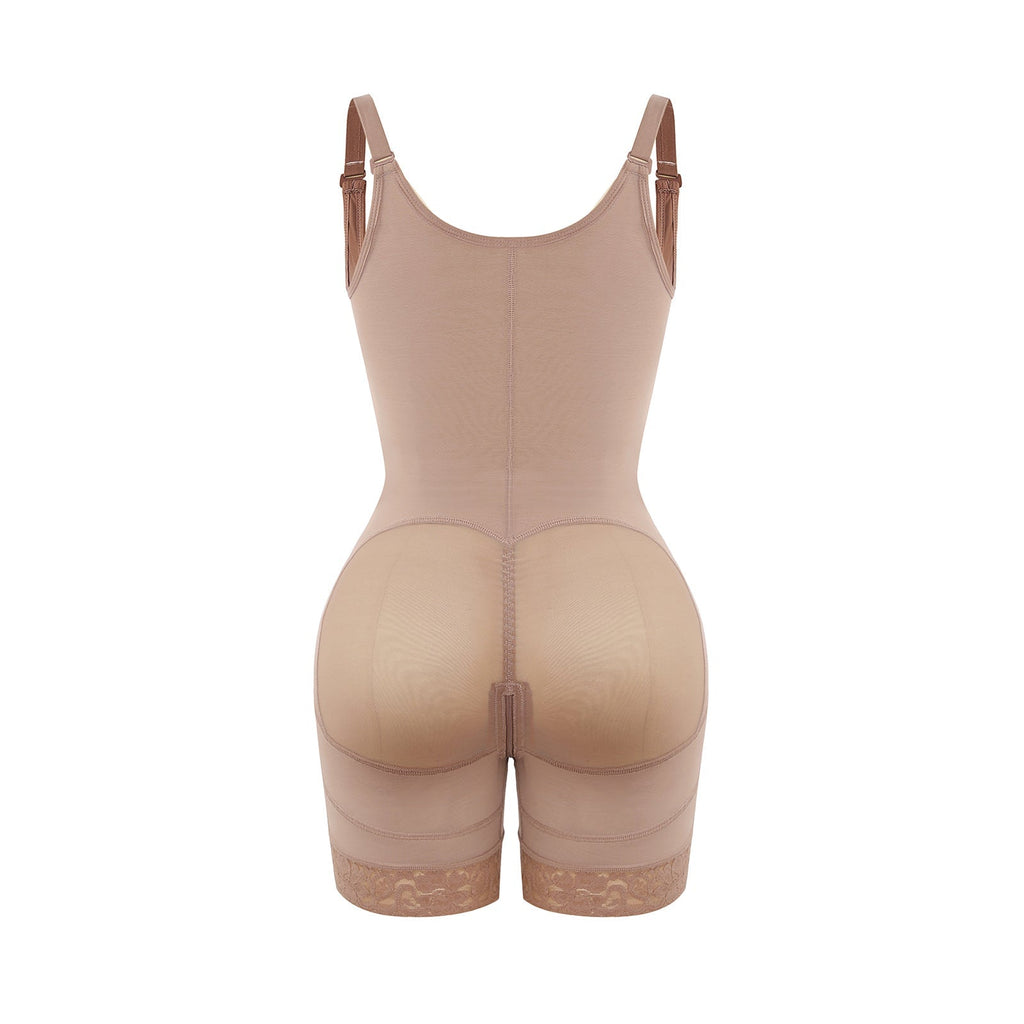 Felicia Short Powernet® - Ademende Latex Body met Open Borst, Buikcontrole en Stevige Compressie Shapewear.