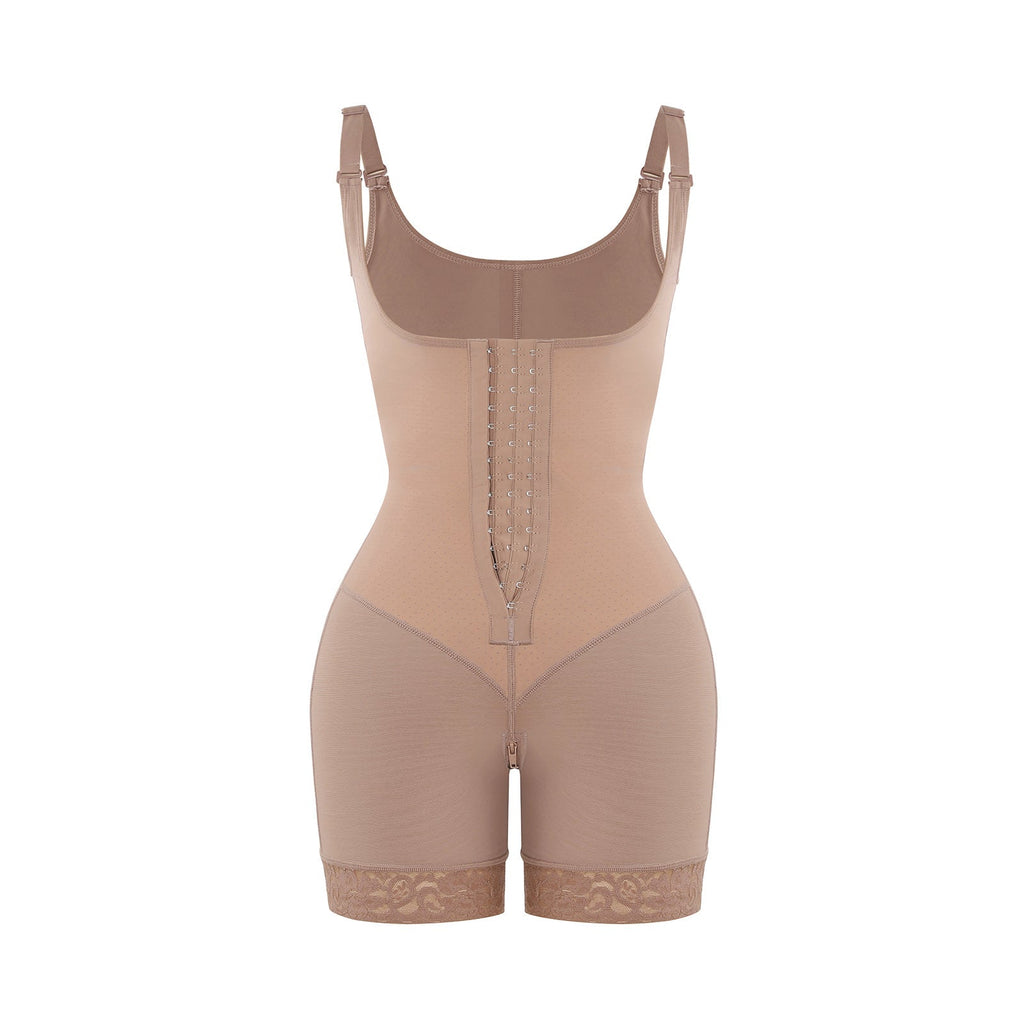 Felicia Short Powernet® - Ademende Latex Body met Open Borst, Buikcontrole en Stevige Compressie Shapewear.