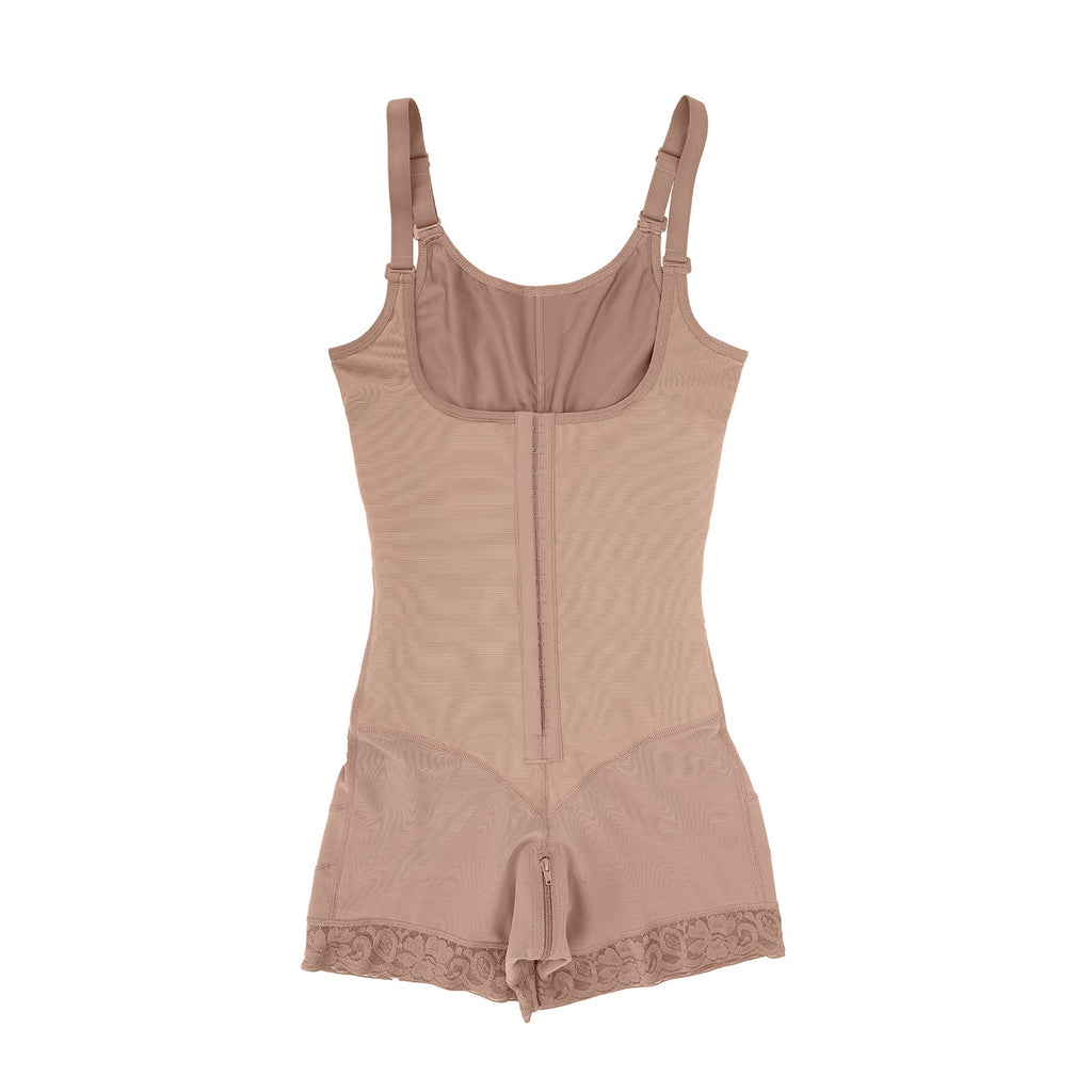 Felicia Short Powernet® - Ademende Latex Body met Open Borst, Buikcontrole en Stevige Compressie Shapewear.