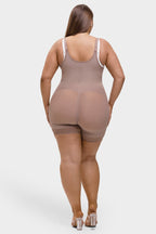Felicia Short Powernet® - Ademende Latex Body met Open Borst, Buikcontrole en Stevige Compressie Shapewear.