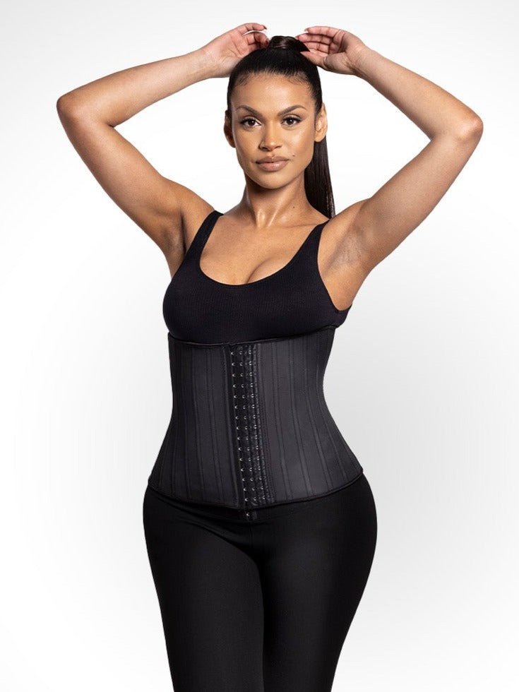 Jasmine - Waist Trainer - Latex Corset Met Haakjes - 25 Stalen Baleinen