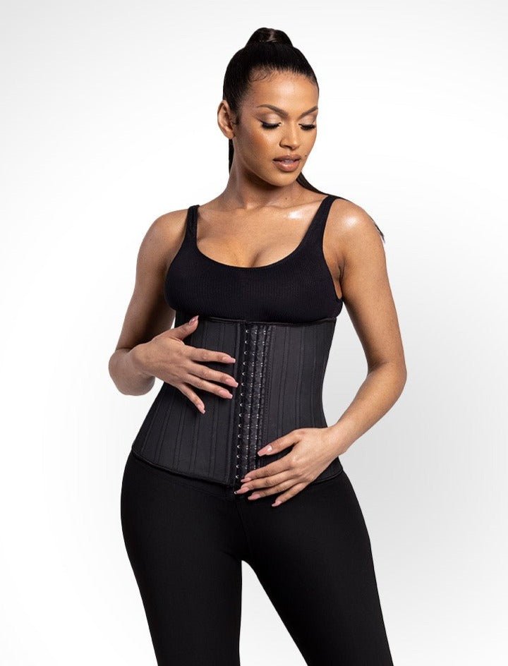 Jasmine - Waist Trainer - Latex Corset Met Haakjes - 25 Stalen Baleinen