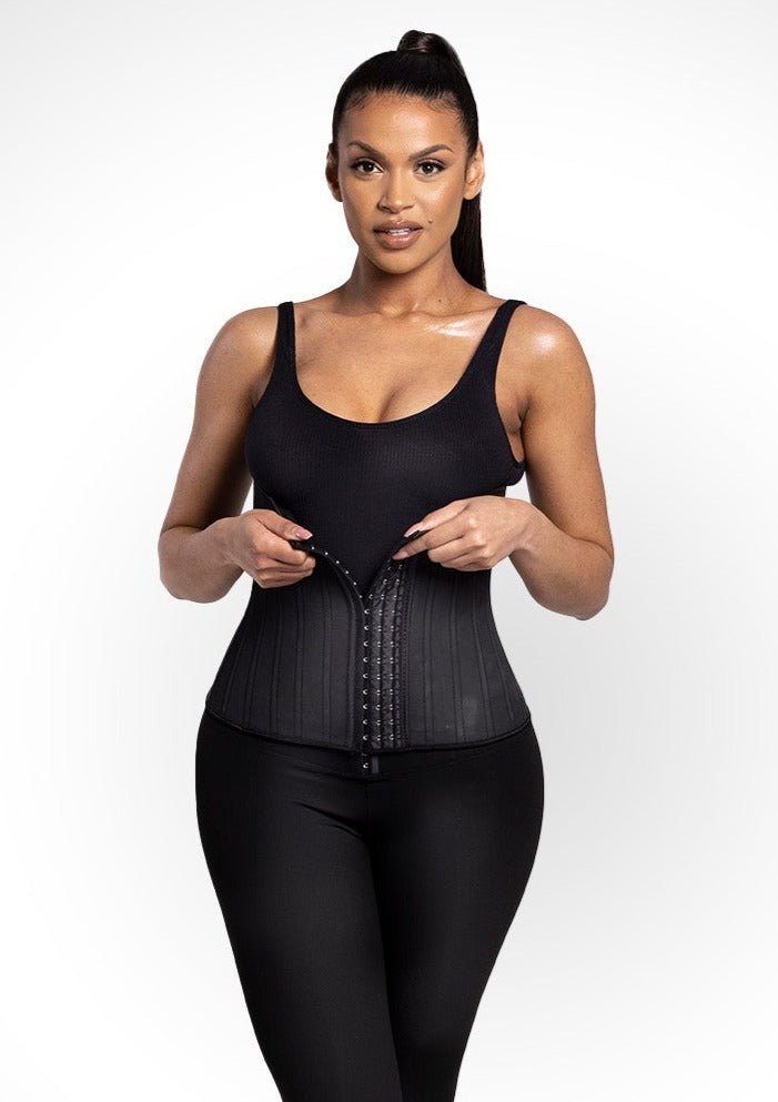 Jasmine - Waist Trainer - Latex Corset Met Haakjes - 25 Stalen Baleinen