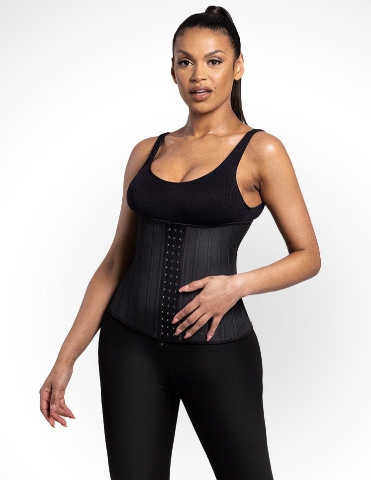 Jasmine - Waist Trainer - Latex Corset Met Haakjes - 25 Stalen Baleinen