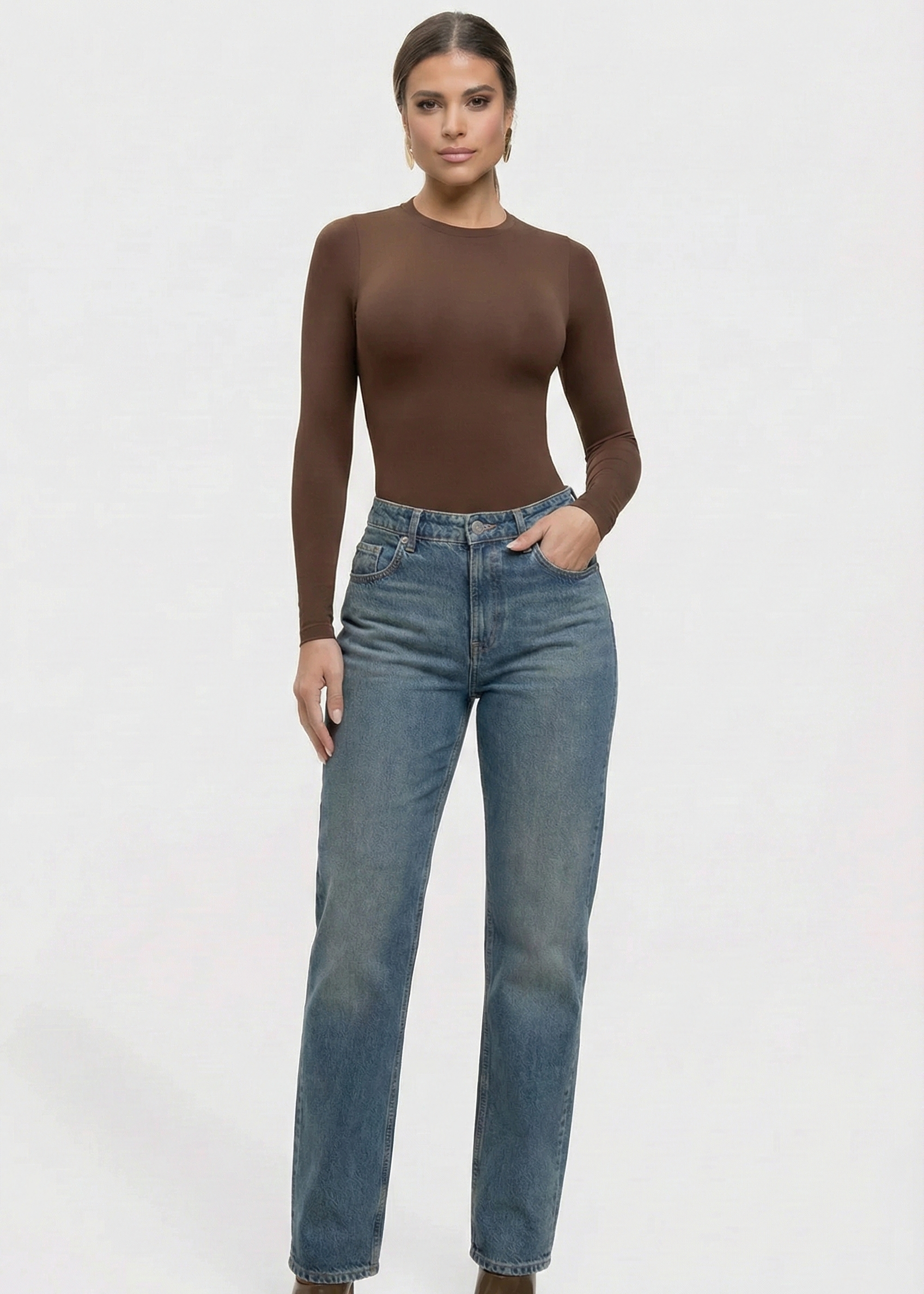 Milena – Ultra-Soft Sculpted Silhouette Naadloze Long-Sleeve Bodysuit