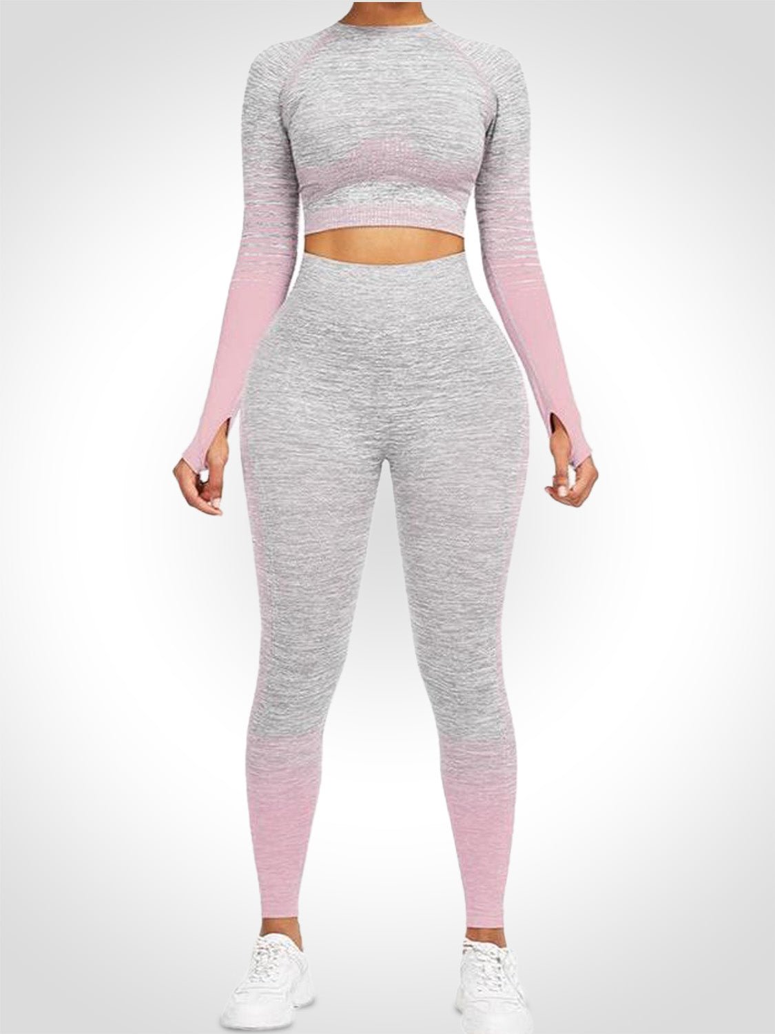 Kaylee - Crop Top Ronde Hals Hoge Taille Broek