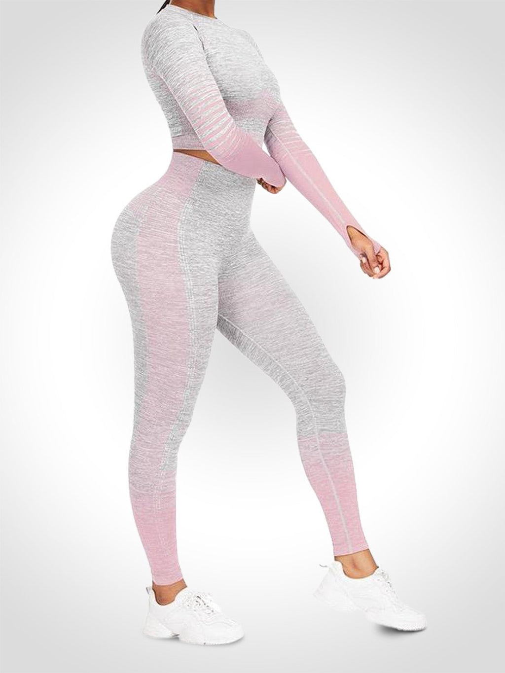 Kaylee - Crop Top Ronde Hals Hoge Taille Broek