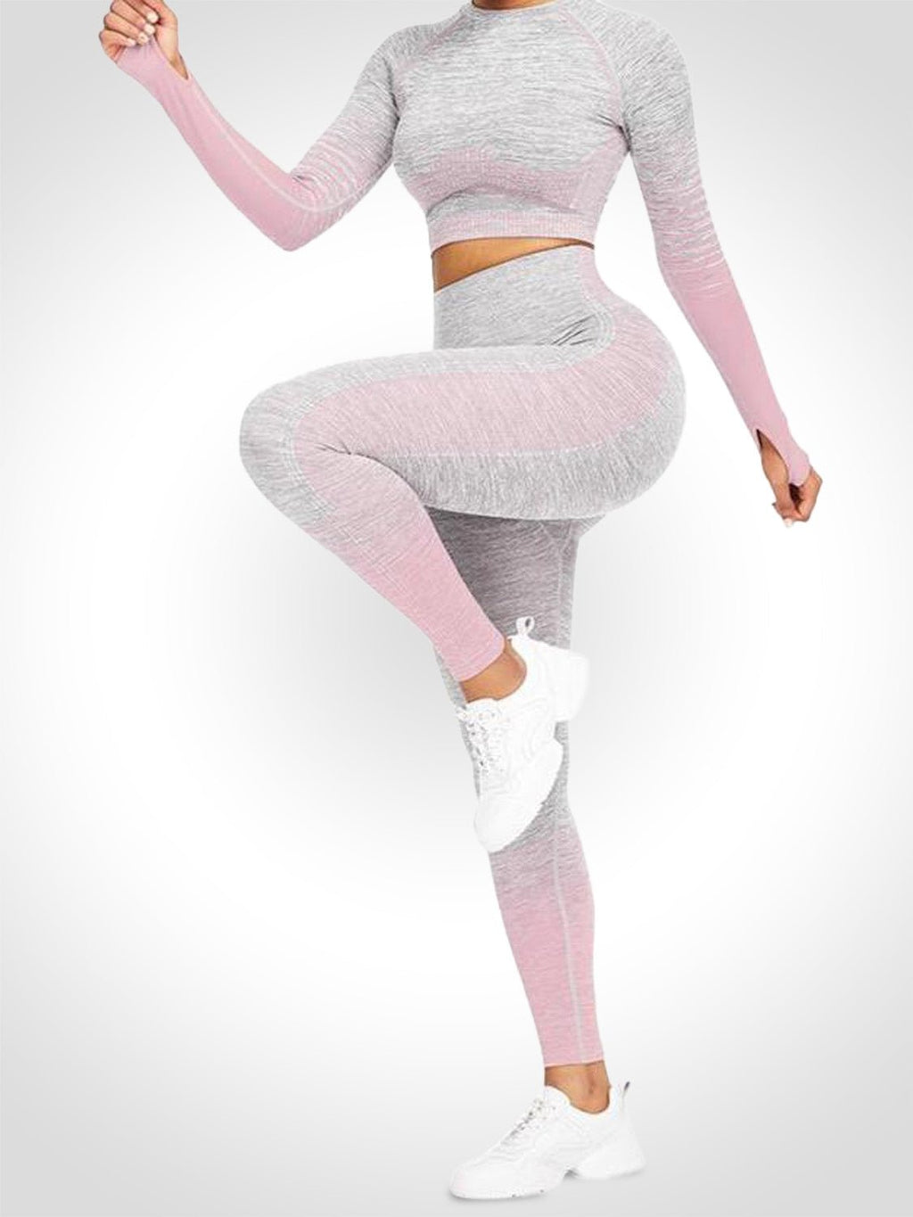 Kaylee - Crop Top Ronde Hals Hoge Taille Broek