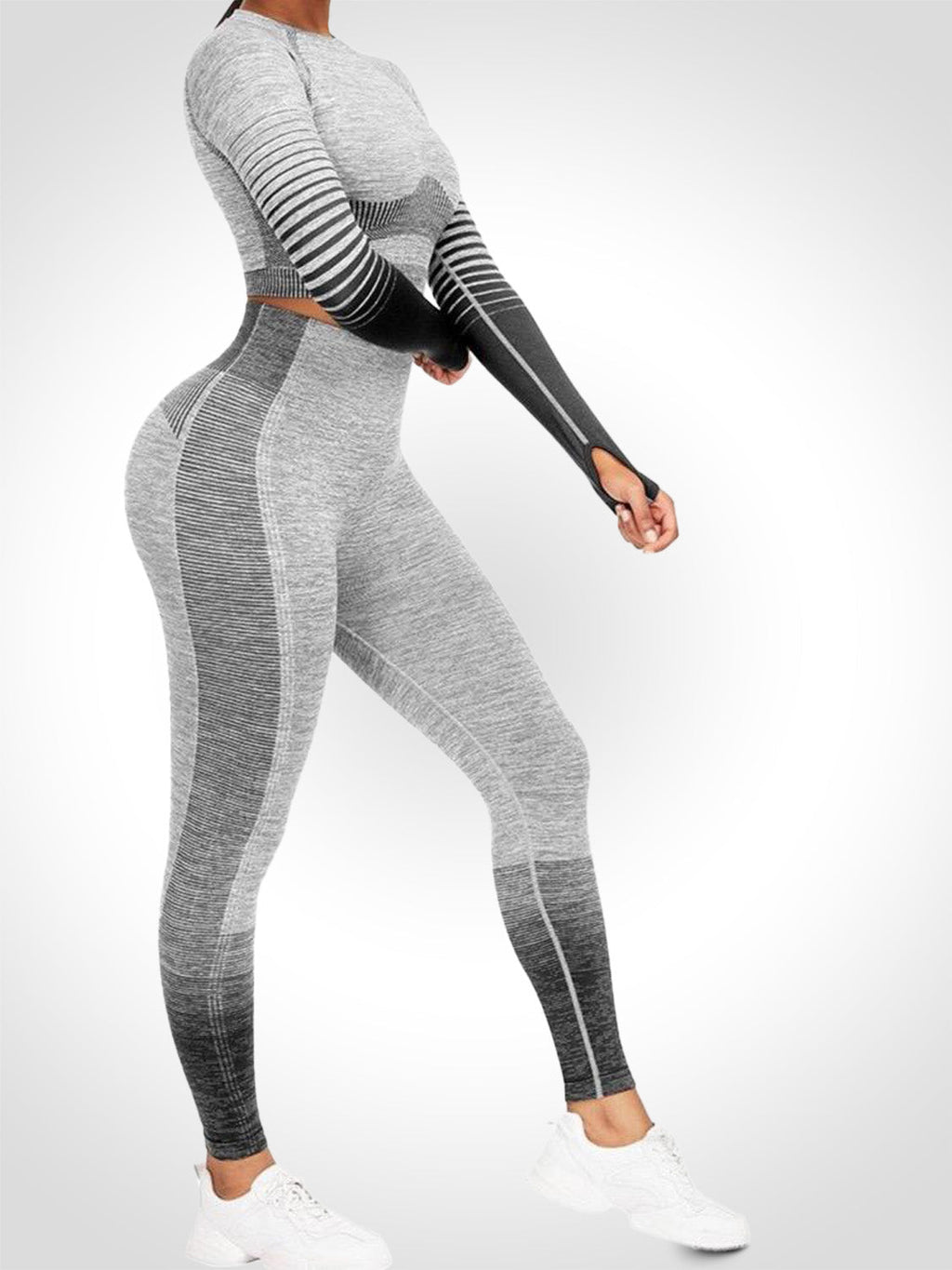 Kaylee - Crop Top Ronde Hals Hoge Taille Broek