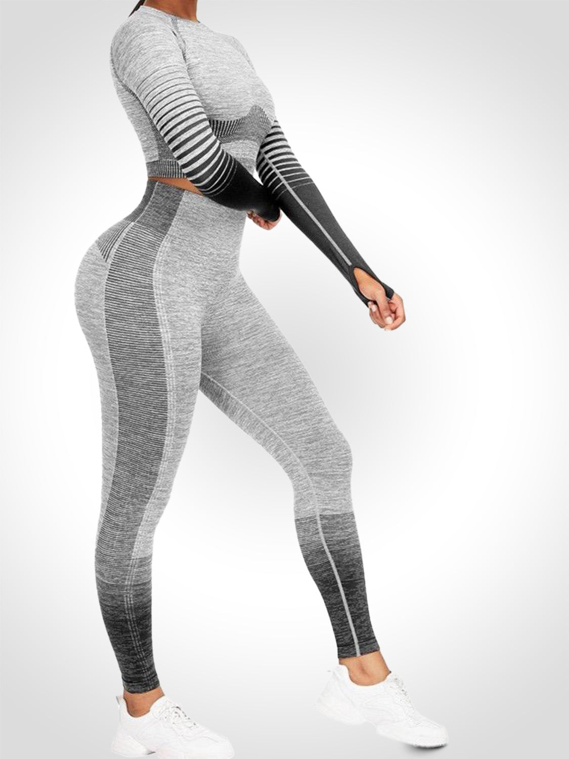 Kaylee - Crop Top Ronde Hals Hoge Taille Broek