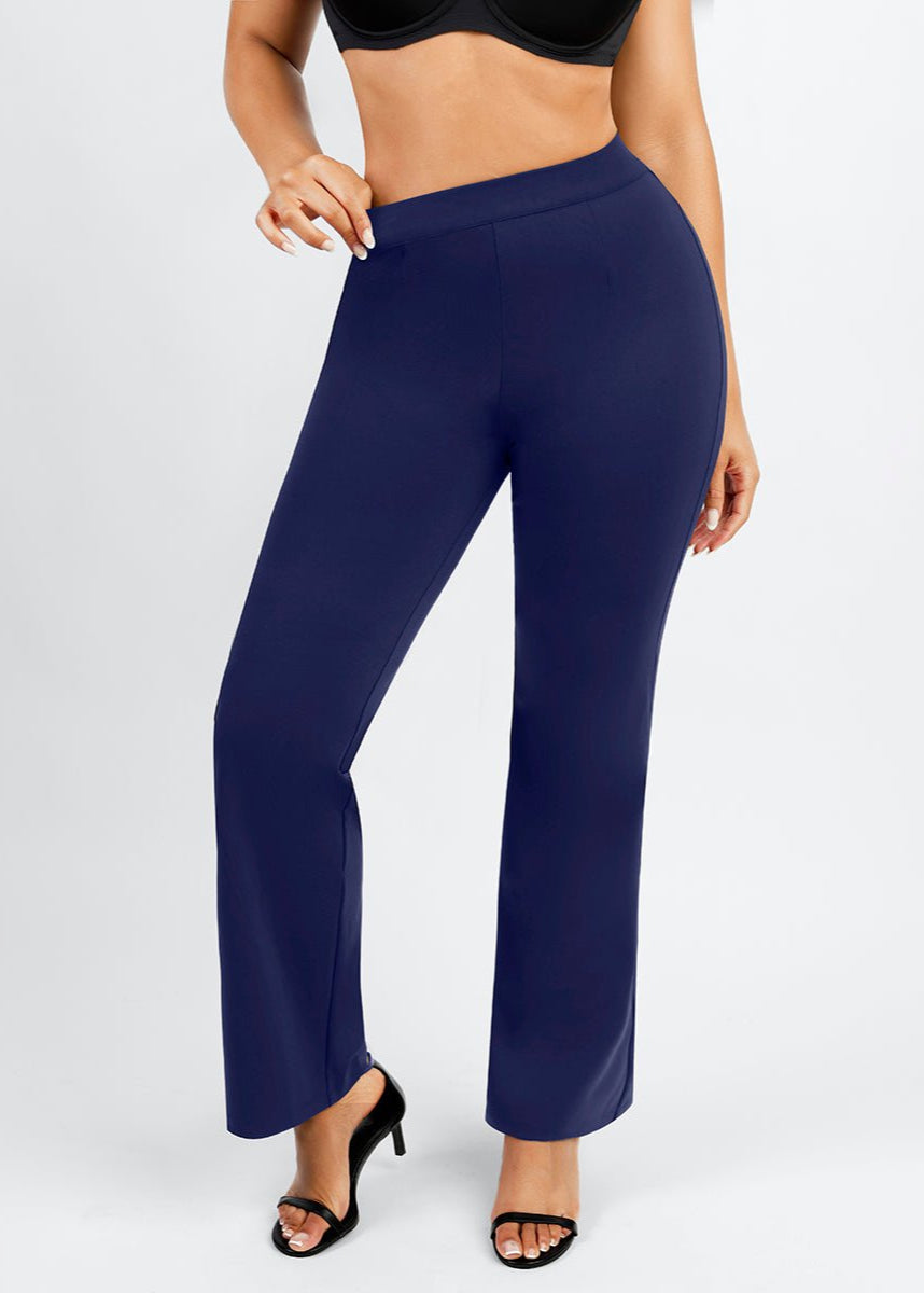 Larisa - High Waist Built-in Shaping Mesh Broek Met Rechte Pijp
