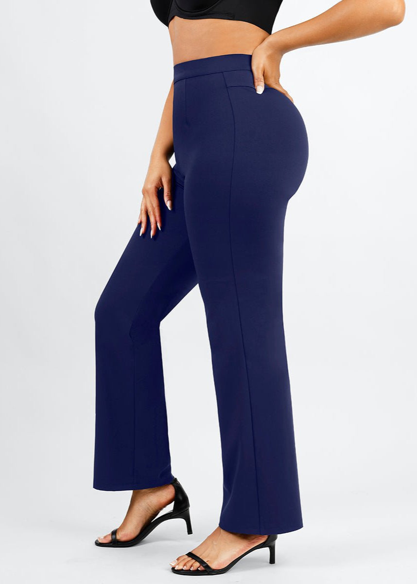 Larisa - High Waist Built-in Shaping Mesh Broek Met Rechte Pijp