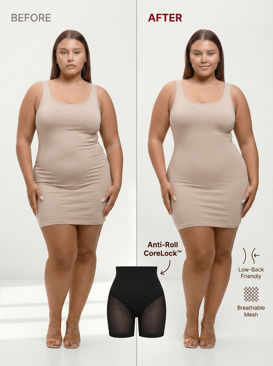 Madison CoreLock™ Anti-Roll Buikcorrectie Shorts met Lage Rug & Bill Lifting