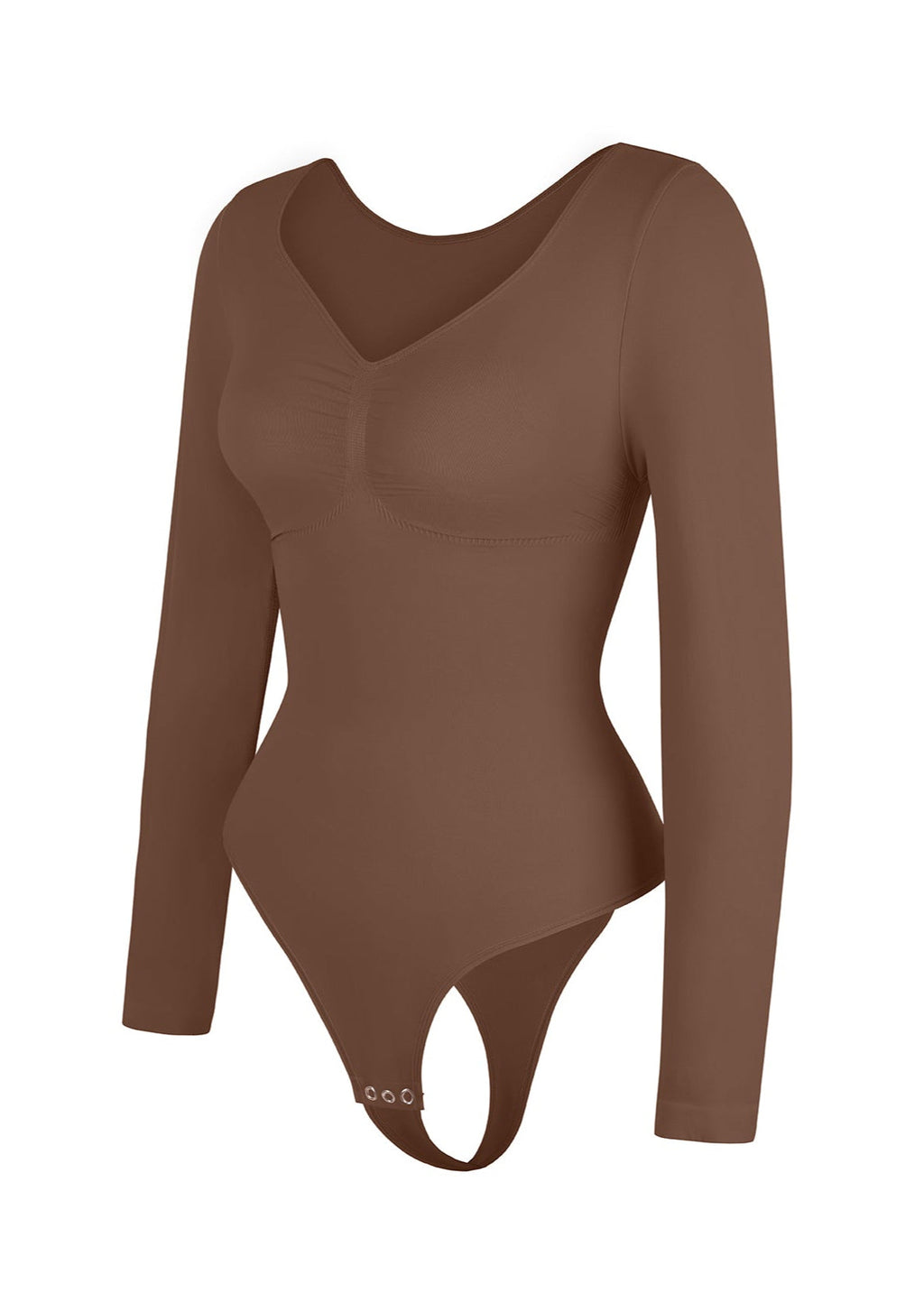 Stefanie Lange Mouw -  Naadloze Body met String, Borstondersteuning & Buikcontrole