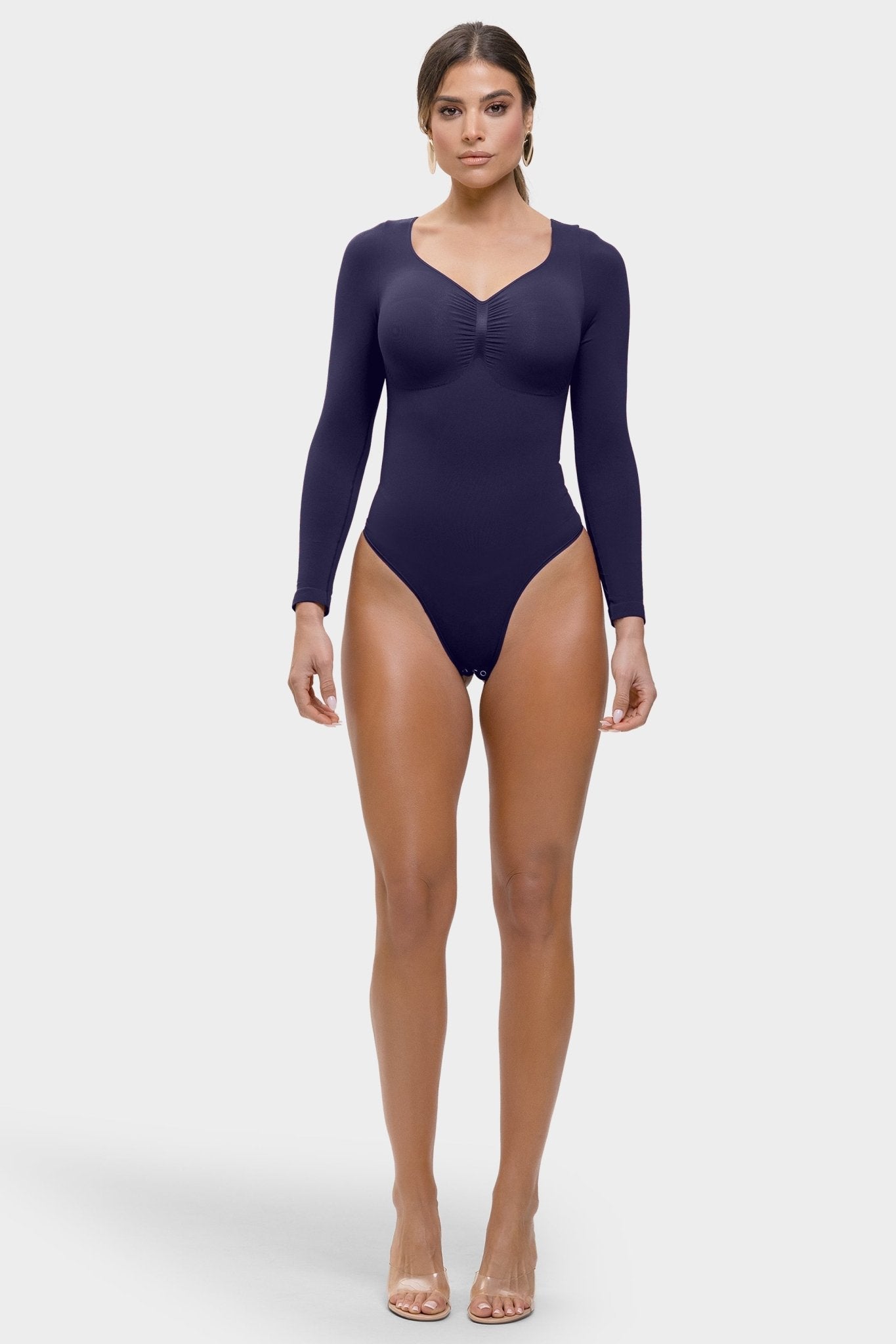 Stefanie Lange Mouw -  Naadloze Body met String, Borstondersteuning & Buikcontrole