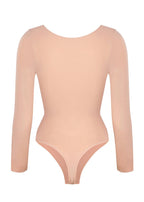 Stefanie Lange Mouw -  Naadloze Body met String, Borstondersteuning & Buikcontrole