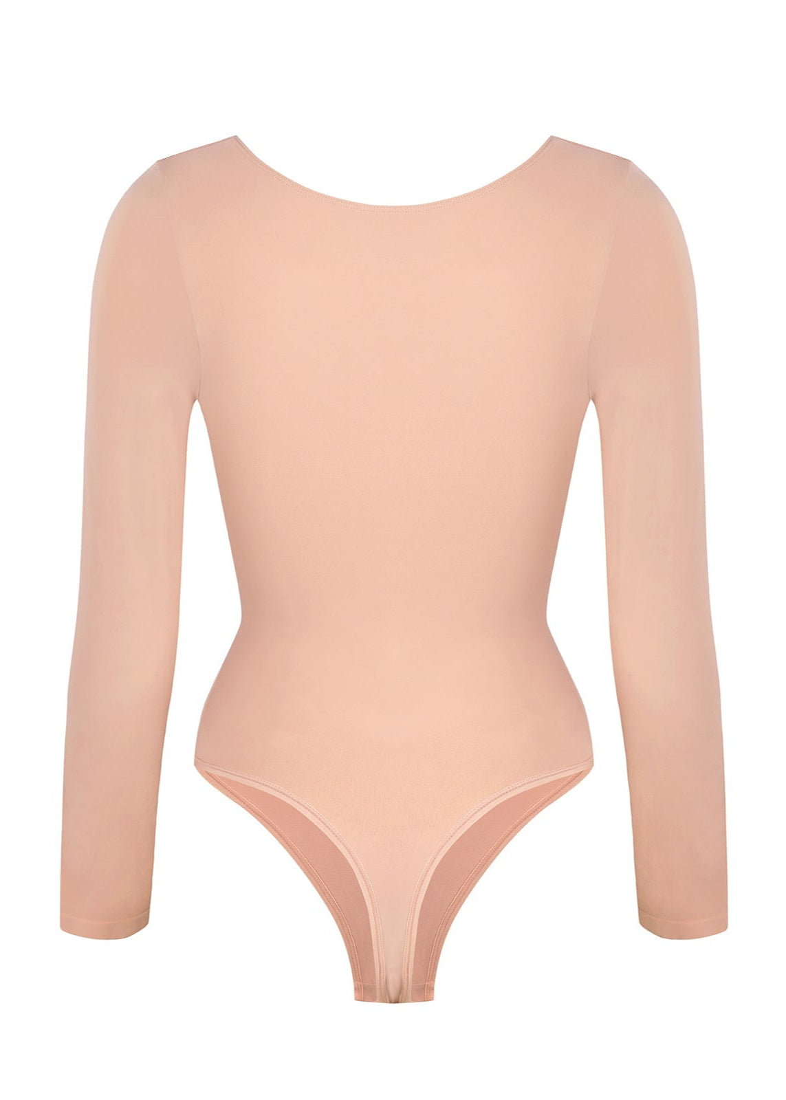 Stefanie Lange Mouw -  Naadloze Body met String, Borstondersteuning & Buikcontrole