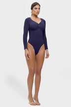 Stefanie Lange Mouw -  Naadloze Body met String, Borstondersteuning & Buikcontrole