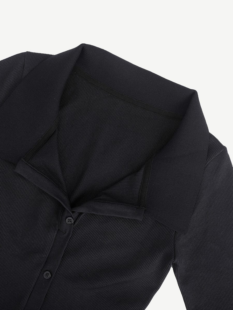 Raven - Naadloze Shaping Lange Mouwen Jurk