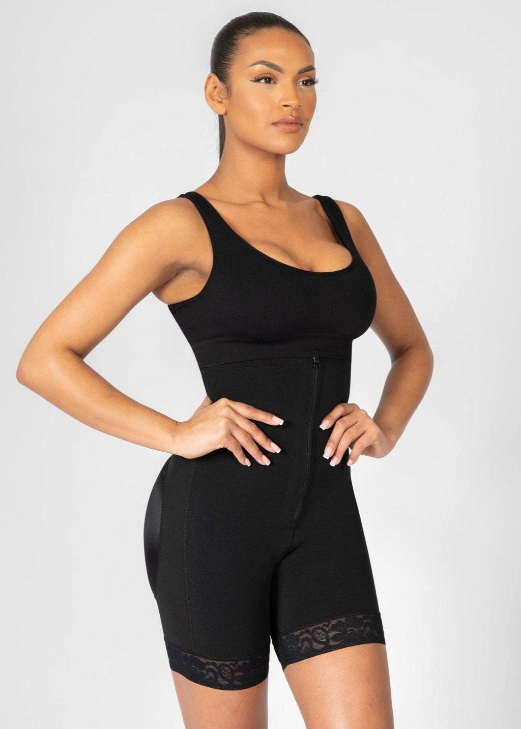 Rebecca - Body Shaper Rits Met Afneembare Schouderbandjes
