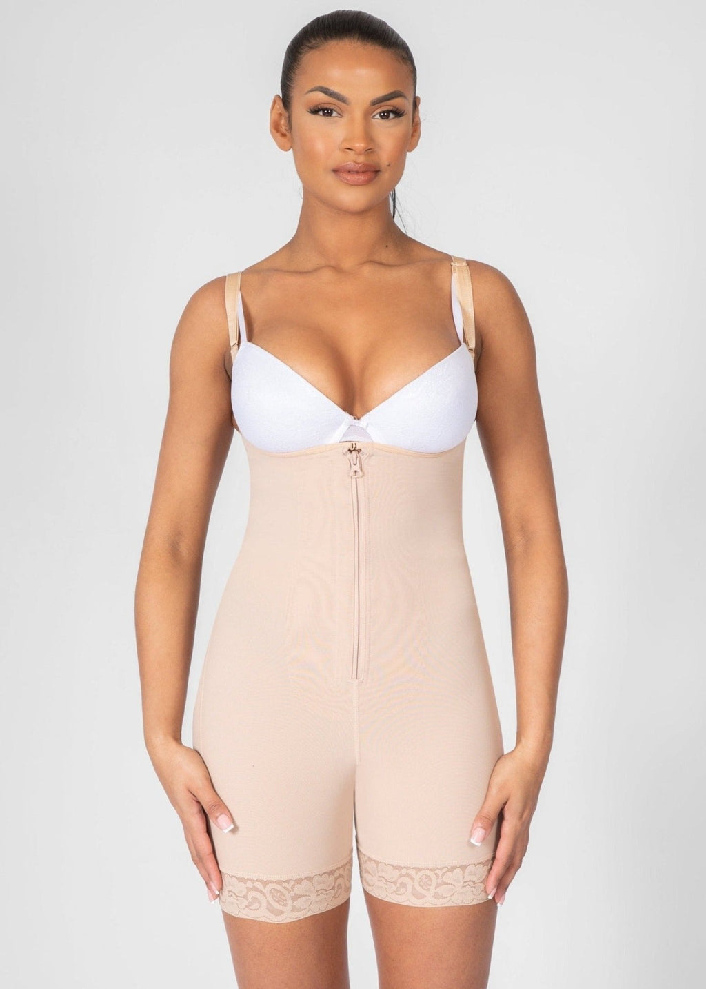 Rebecca - Body Shaper Rits Met Afneembare Schouderbandjes