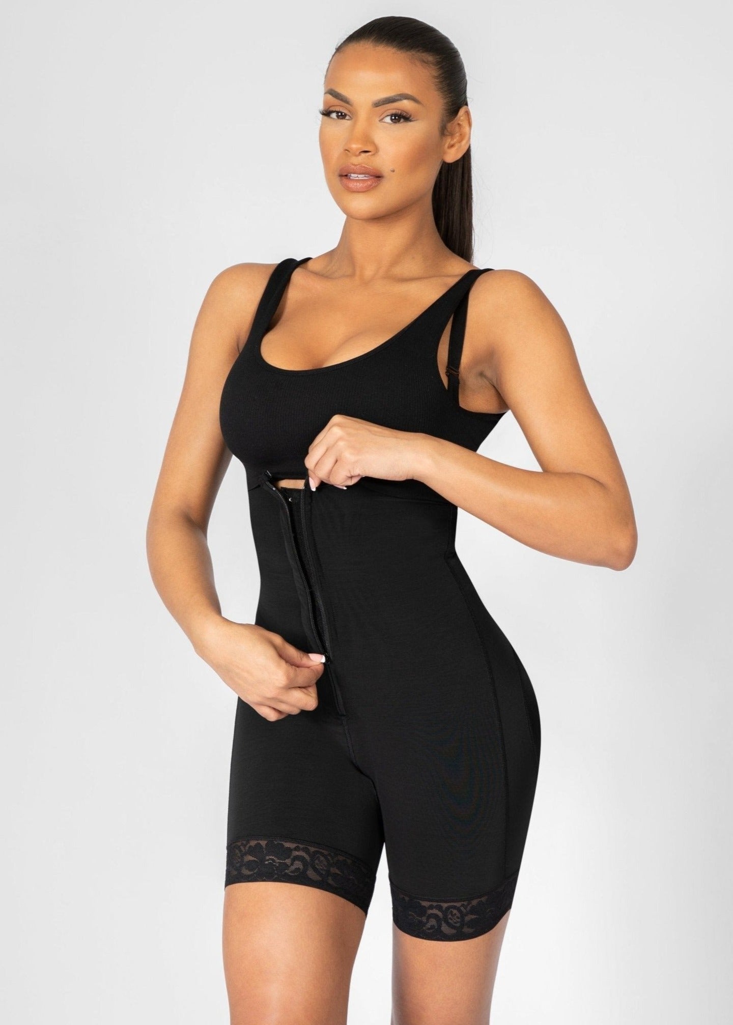 Rebecca - Body Shaper Rits Met Afneembare Schouderbandjes