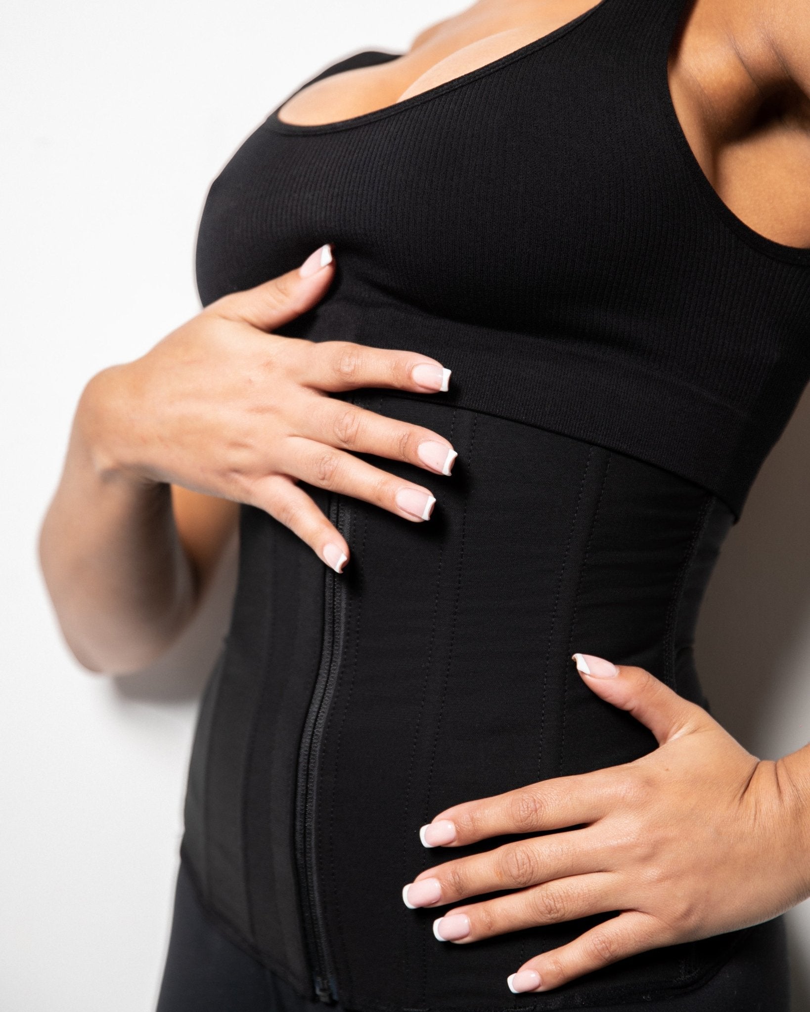 Tara - Waist Trainer Met Rits En Haakjes - 9 Stalen Baleinen
