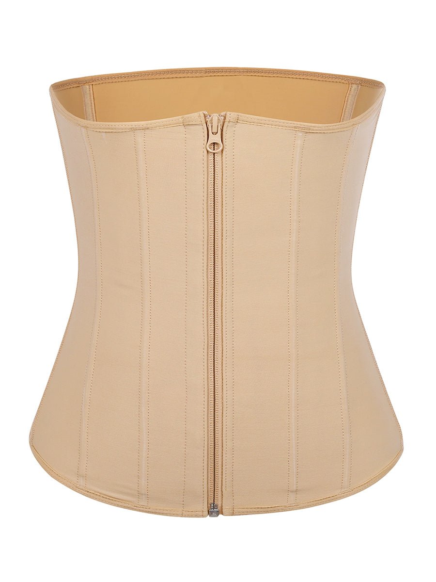 Tara - Waist Trainer Met Rits En Haakjes - 9 Stalen Baleinen