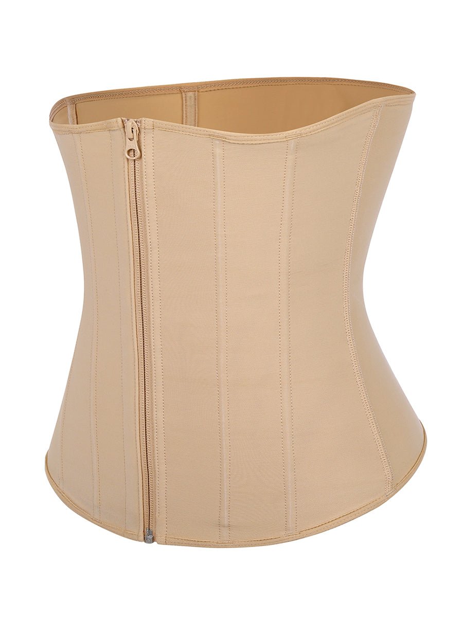 Tara - Waist Trainer Met Rits En Haakjes - 9 Stalen Baleinen