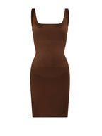 Valencia - Shaper Mini Jurk Vierkante Hals