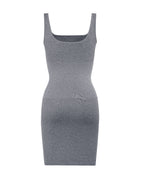 Valencia - Shaper Mini Jurk Vierkante Hals