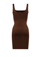 Valencia - Shaper Mini Jurk Vierkante Hals